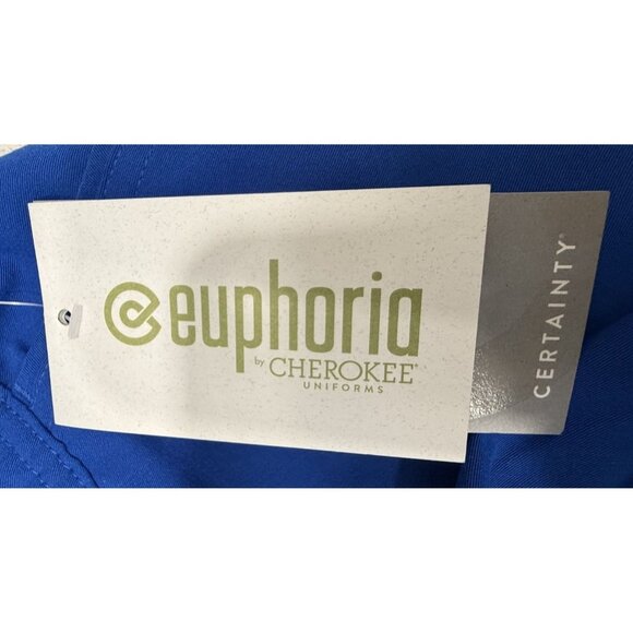 Cherokee Euphoria MidRise Tapered Leg Royal Blue Medical Scrub Pants L NWT - Picture 6 of 7
